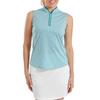 FootJoy Ladies Zip Front Tank Printed Blue - White - Peach
